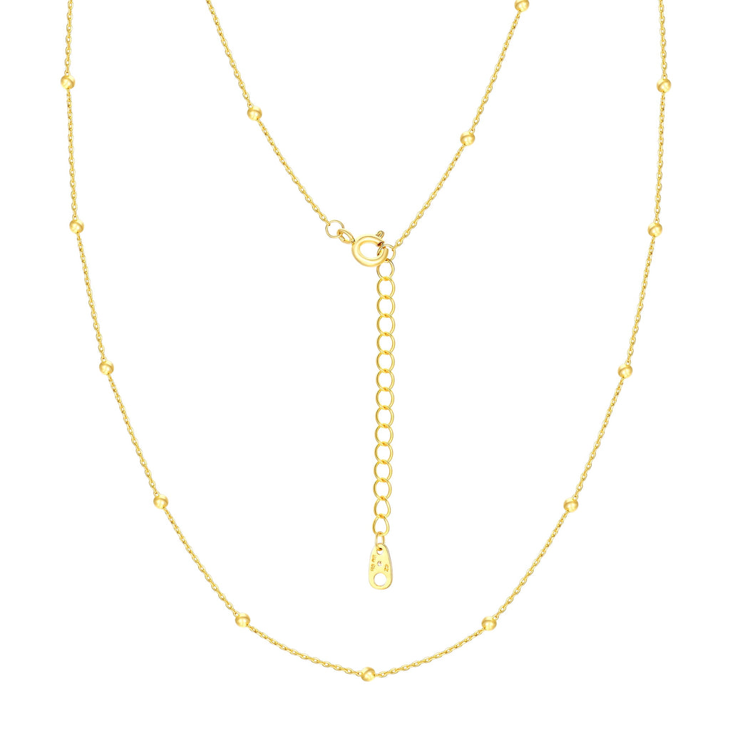 Believe by Brilliance W Triple Chain Initial Necklace Set in 14KT Gold Flash Plated Brass