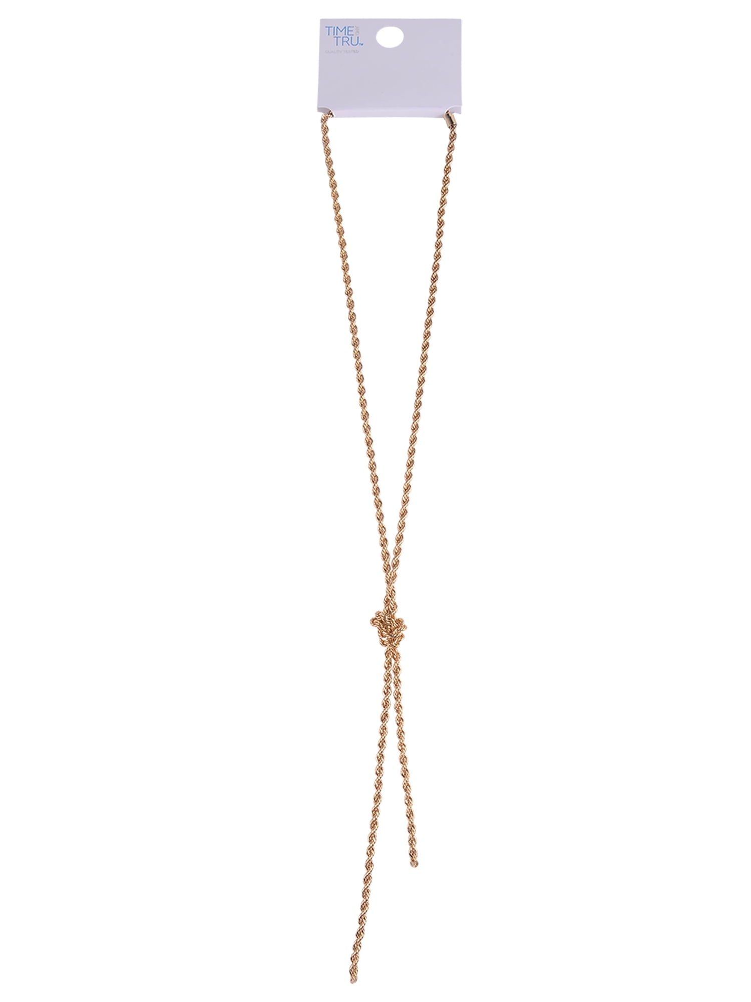 Time and Tru Adult Female Gold-Tone Knotted Chain Necklace